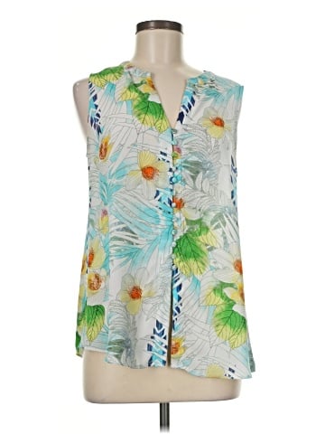 Rose + Olive Sleeveless Blouse (view 1)