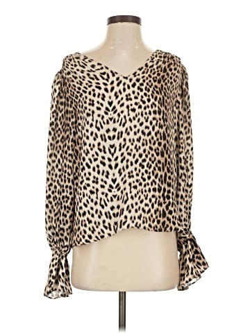Aqua Long Sleeve Blouse (view 1)