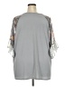 Avenue Gray 3/4 Sleeve Blouse Size 26 - 28 Plus - photo 2