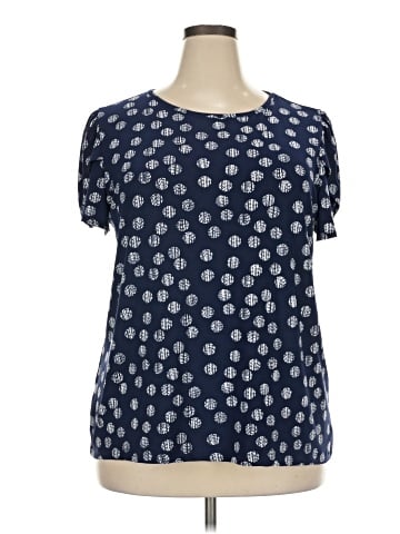 AK Anne Klein Short Sleeve Blouse (view 1)
