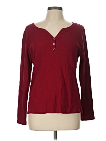 Karen Scott Long Sleeve Henley (view 1)