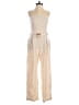 Monteau Metallic Ivory Jumpsuit Size M - photo 1