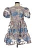 Elliatt 100% Polyester Paisley Blue Tan Cocktail Dress Size XS - photo 1