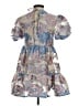 Elliatt 100% Polyester Paisley Blue Tan Cocktail Dress Size XS - photo 2