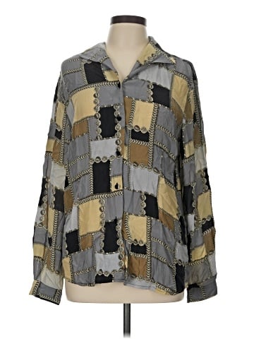Anna and Frank Long Sleeve Silk Top (view 1)
