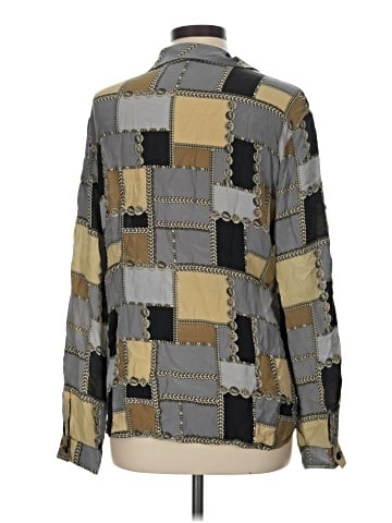 Anna and Frank Long Sleeve Silk Top (view 2)