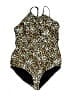 Ocean Lily Animal Print Gold One Piece Swimsuit Size XXL - photo 1