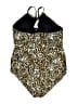Ocean Lily Animal Print Gold One Piece Swimsuit Size XXL - photo 2