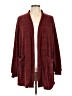 Wrapper 100% Polyester Burgundy Cardigan Size L - photo 1