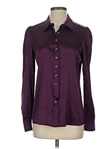 Faconnable Long Sleeve Silk Top (view 1)