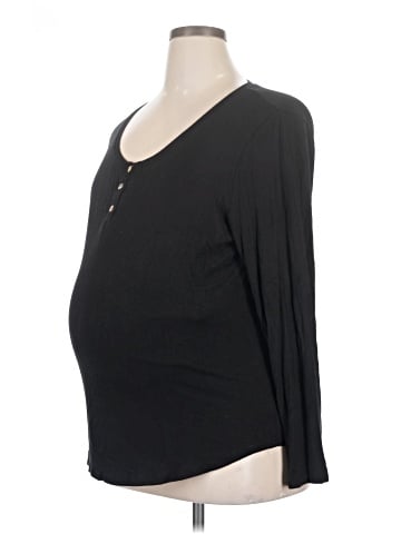 Everly Grey 3/4 Sleeve Top (view 1)