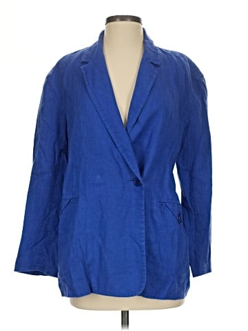 Madewell Double-Breasted Crossover Blazer in 100% Linen (view 1)