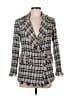 Sans Souci 100% Polyester Houndstooth Gray Blazer Size M - photo 1