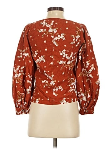 Madewell Corduroy Shirred-Sleeve Button-Front Top in Farmstand Bouquet (view 2)