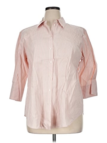 Lafayette 148 New York 3/4 Sleeve Button-Down Shirt (view 1)