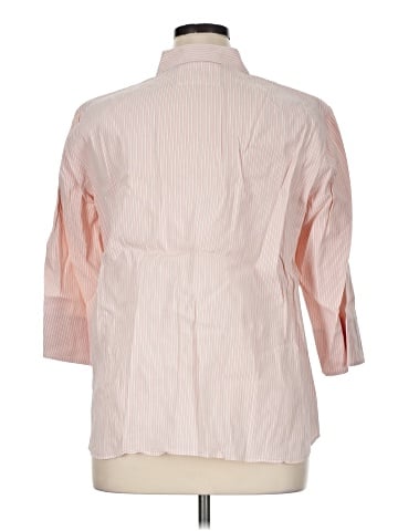 Lafayette 148 New York 3/4 Sleeve Button-Down Shirt (view 2)