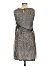 Mystree 100% Polymide Polka Dots Gray Cocktail Dress Size L - photo 2