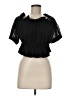 Express 100% Polyester Black Short Sleeve Top Size M - photo 1