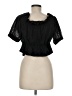 Express 100% Polyester Black Short Sleeve Top Size M - photo 2