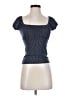 Edikted Blue Short Sleeve Top Size S - photo 1