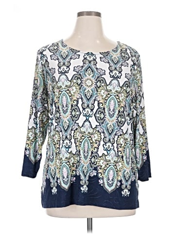 JM Collection 3/4 Sleeve Blouse (view 1)