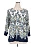 JM Collection Teal 3/4 Sleeve Blouse Size 1X - photo 1