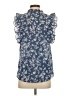 Everleigh 100% Polyester Blue Sleeveless Blouse Size XS - photo 2
