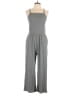 Gilli Solid Gray Jumpsuit Size L (petite) - photo 1