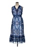 Taylor 100% Polyester Paisley Blue Cocktail Dress Size 14 - photo 1