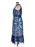 Taylor 100% Polyester Paisley Blue Cocktail Dress Size 14 - photo 5