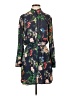 Express 100% Polyester Print Blue Casual Dress Size XS - photo 1