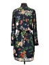 Express 100% Polyester Print Blue Casual Dress Size XS - photo 2