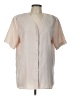 Worthington 100% Polyester Ivory Short Sleeve Blouse Size L - photo 1