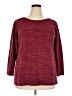 Avenue 100% Cotton Red Burgundy Pullover Sweater Size 18 Plus - photo 1
