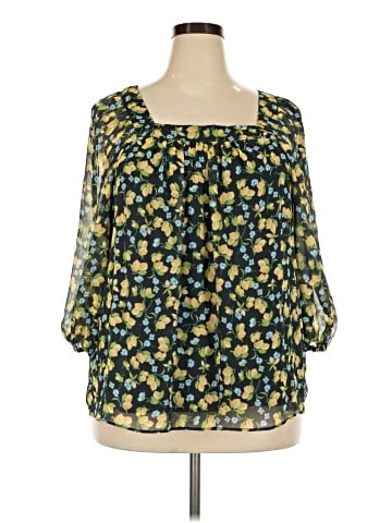LC Lauren Conrad 3/4 Sleeve Blouse (view 1)