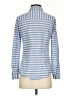 J. McLaughlin Stripes Blue Long Sleeve Button-Down Shirt Size XS - photo 2