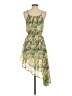 Double Zero 100% Polyester Floral Green Cocktail Dress Size S - photo 2