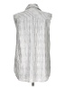 Athleta Stripes Silver Sleeveless Button-Down Shirt Size L - photo 2