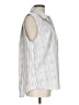 Athleta Stripes Silver Sleeveless Button-Down Shirt Size L - photo 4