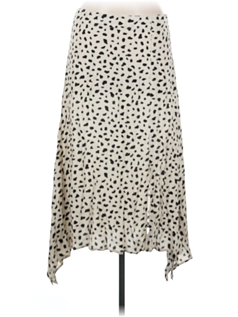 Pre-owned Olivia Grey Casual Skirt In Ivory