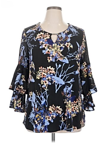 JM Collection 3/4 Sleeve Blouse (view 1)