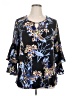 JM Collection Black 3/4 Sleeve Blouse Size 1X - photo 1