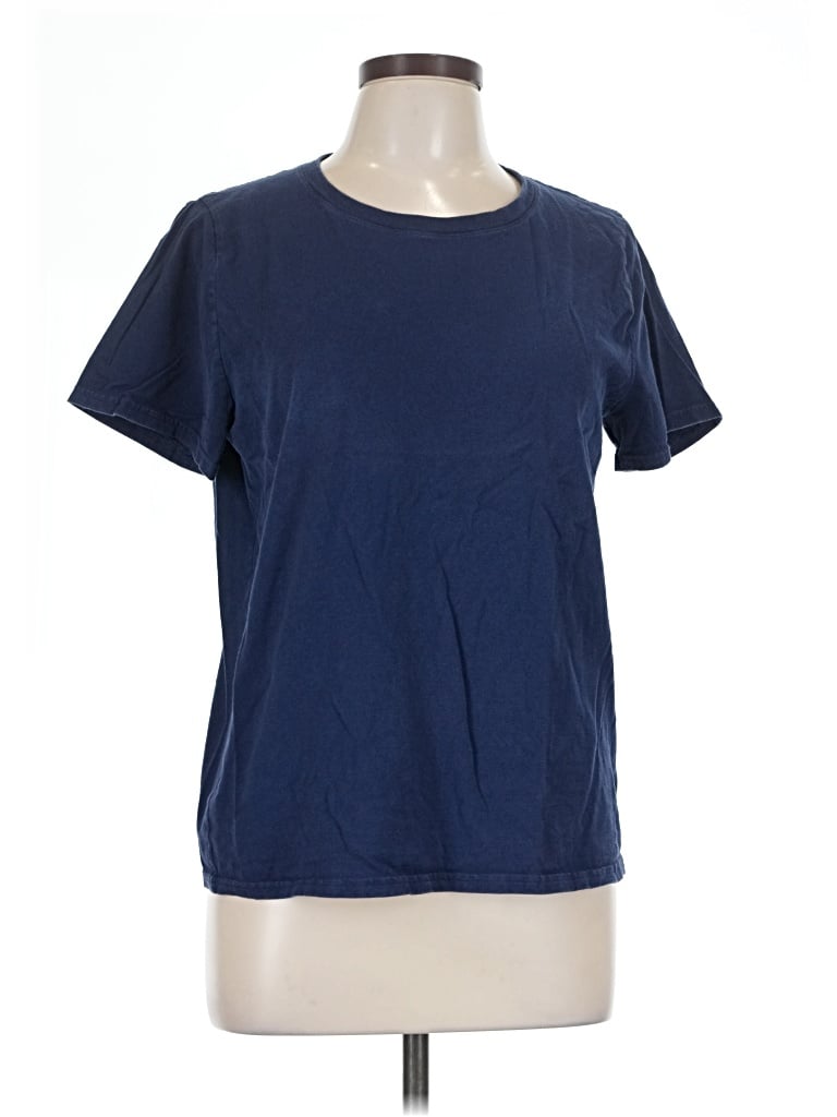 Pre-owned Hanes Short Sleeve T-shirt In Blue