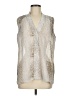 Sandro Studio 100% Polyester Silver Sleeveless T-Shirt Size M - photo 1