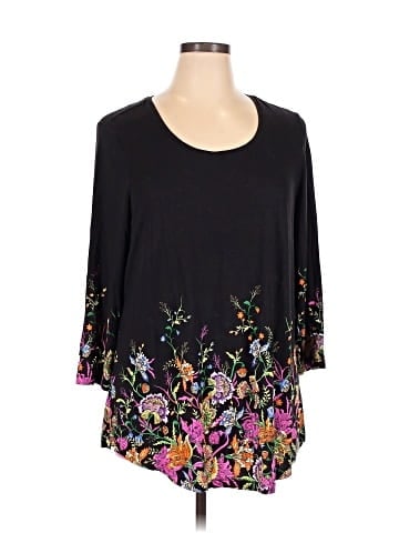 JM Collection 3/4 Sleeve T-Shirt (view 1)