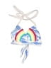 Valentine Print Blue Swimsuit Top Size S - photo 1