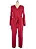 Prettygarden 100% Polyester Solid Burgundy Red Jumpsuit Size XL - photo 1