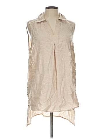 Sharagano Sleeveless Button-Down Shirt (view 1)