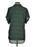 CAbi 100% Polyester Print Green Short Sleeve Blouse Size M - photo 2