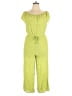 Tacera Solid Green Jumpsuit Size XL - photo 1